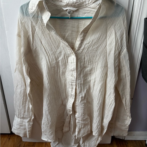 Tops - Women's Cream Button-Up Blouse